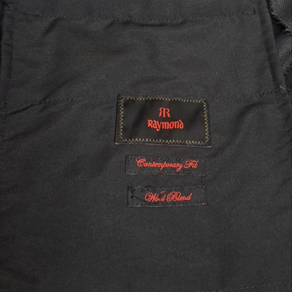 Raymond Men's Dress Pants Office Business Wool Blend Dark Gray Size 34 - Picture 16 of 16